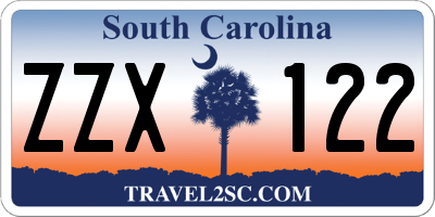 SC license plate ZZX122