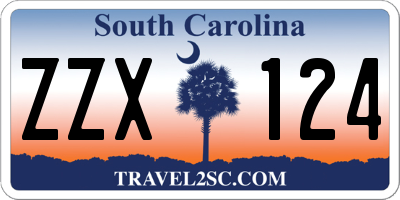 SC license plate ZZX124