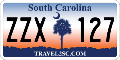 SC license plate ZZX127