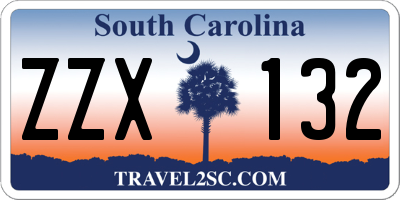 SC license plate ZZX132