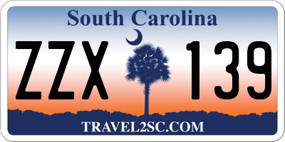 SC license plate ZZX139