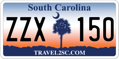 SC license plate ZZX150