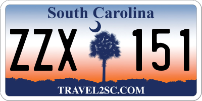 SC license plate ZZX151