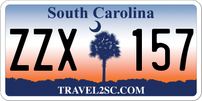 SC license plate ZZX157