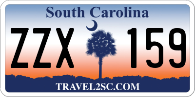 SC license plate ZZX159