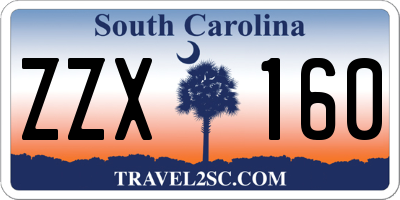 SC license plate ZZX160