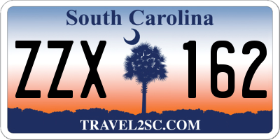 SC license plate ZZX162