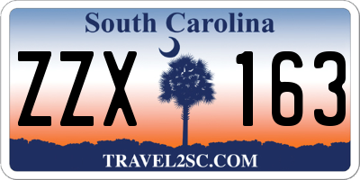 SC license plate ZZX163