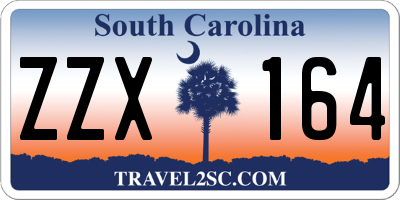 SC license plate ZZX164