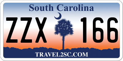 SC license plate ZZX166