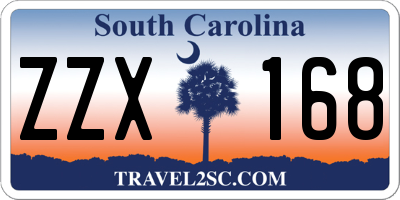 SC license plate ZZX168