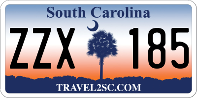 SC license plate ZZX185