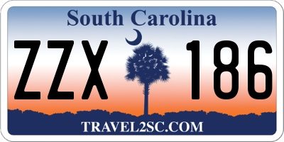SC license plate ZZX186