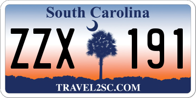 SC license plate ZZX191