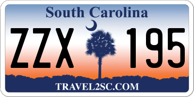 SC license plate ZZX195