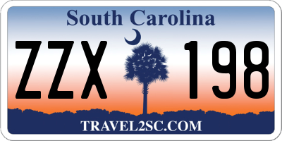 SC license plate ZZX198