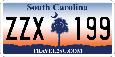 SC license plate ZZX199