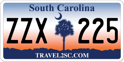 SC license plate ZZX225