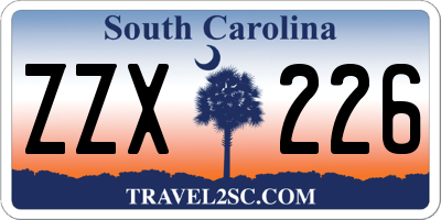 SC license plate ZZX226