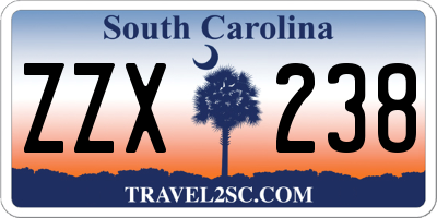 SC license plate ZZX238