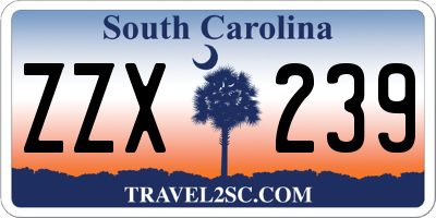 SC license plate ZZX239