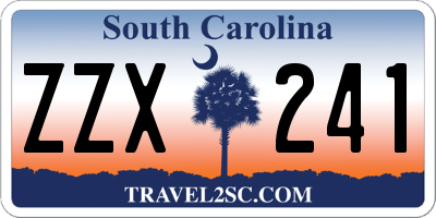 SC license plate ZZX241