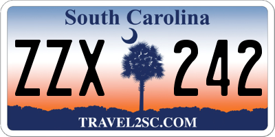 SC license plate ZZX242