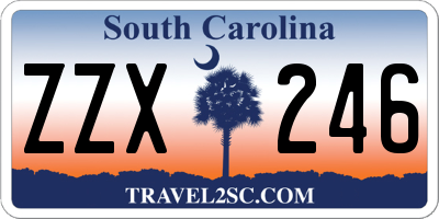 SC license plate ZZX246