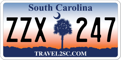 SC license plate ZZX247