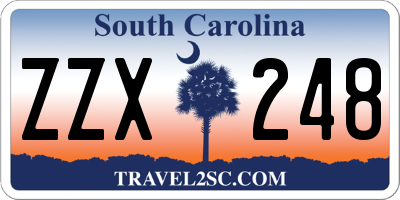 SC license plate ZZX248