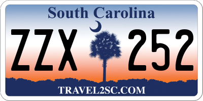 SC license plate ZZX252