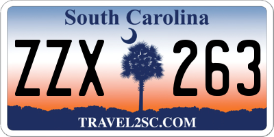 SC license plate ZZX263