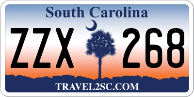 SC license plate ZZX268