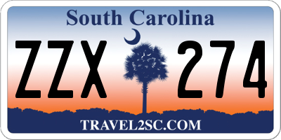 SC license plate ZZX274