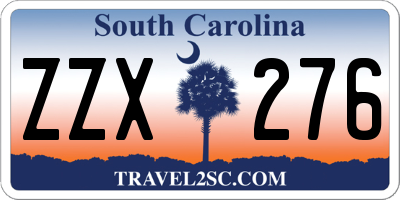 SC license plate ZZX276