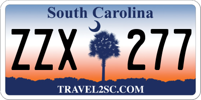 SC license plate ZZX277