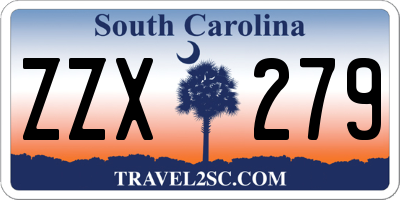 SC license plate ZZX279