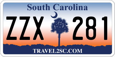 SC license plate ZZX281