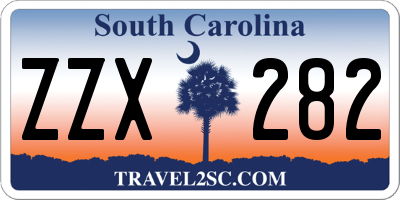 SC license plate ZZX282