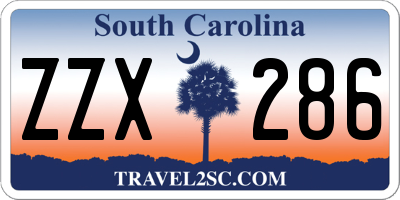 SC license plate ZZX286