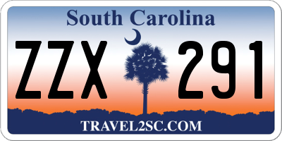 SC license plate ZZX291