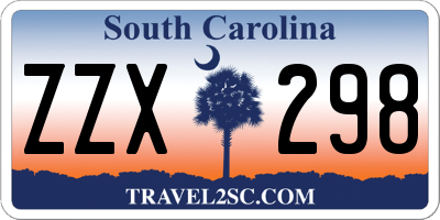 SC license plate ZZX298