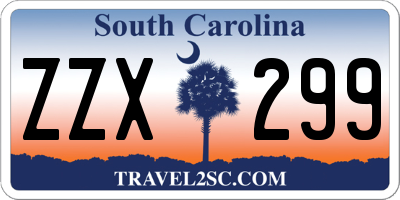 SC license plate ZZX299