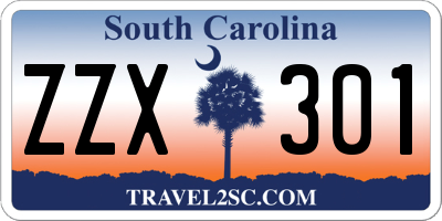 SC license plate ZZX301