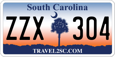 SC license plate ZZX304