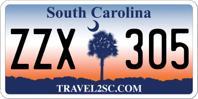 SC license plate ZZX305