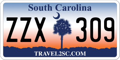 SC license plate ZZX309