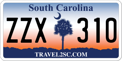 SC license plate ZZX310