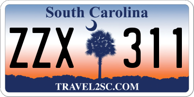 SC license plate ZZX311