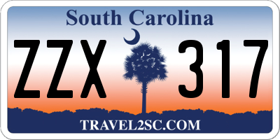 SC license plate ZZX317